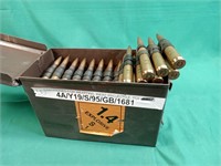 50 BMG belted ammuntion with ammo can!