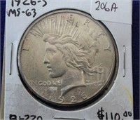 1926-S Silver Peace Dollar Coin