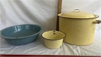 Enamelware Kitchen Bowls & Pot