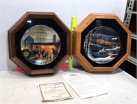 Terry Redlin and D. Barnhouse Wood Framed Plates