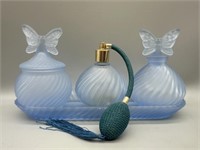 Vintage Butterfly Perfume Retro Vanity Set