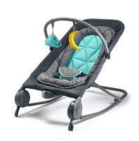 Summer 2 in 1 Bouncer and Rocker Duo Grey & Teal