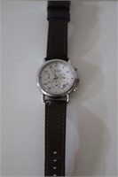 COACH CHRONOGRAPH LEATHER BAND MENS WATCH - USED