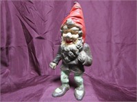 Antique 1930's Gnome. cast iron doorstop.