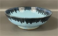 Watt Pottery Orchard Ware Blue Drip Bowl 106