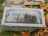 Engraved granite headstone: 24"W x 12"D x 10"H