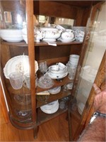 CONTENT OF CHINA CABINET CHINA, GLASS ITEMS ,