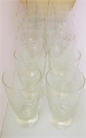 Vintage Etched Leaves & Etched Squares Tumblers