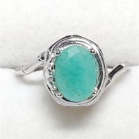 $240 Silver Emerald(2.6ct) Ring