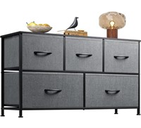 WLIVE Dresser for Bedroom with 5 fabric Drawers