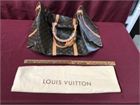 Beautiful Faux Louis Vuitton Duffel Bag & Dust Bag