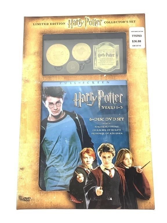 2005 Sealed Harry Potter DVD Box Set w Coins