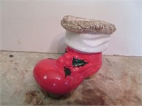 Santa Claus Programs Ceramic Boot Bank
