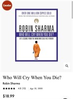 Who Will Cry When You Die? Robin Sharma -