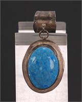 NATIVE AMERICAN TURQUOISE & STERLING PENDANT