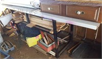 7 foot workbench with metal frame & Formica top