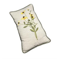 Black Eyed Susan Embroidered Pillow