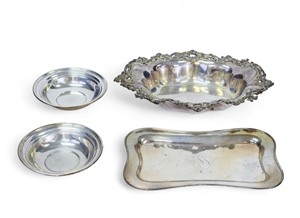 FOUR PIECES OF GORHAM STERLING SILVER