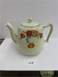 Hall orange poppy teapot