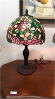 Stained glass lamp 19 inches tall and 12 inches