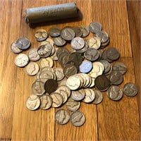 (125) 1950's Jefferson Nickel Coins