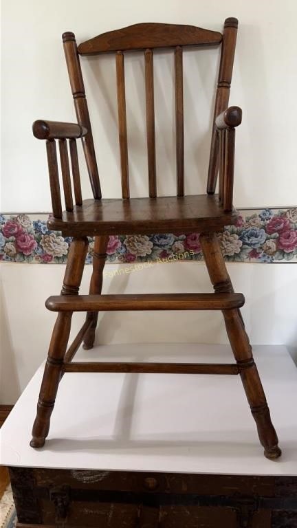 Child’s Wooden High Chair