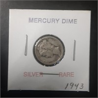 MERCURY DIME 90% SILVER 1943