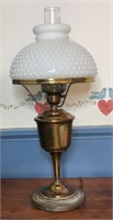 Solid Brass Aladdin Lamp w/ Milk Glass Shade