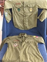 Vintage Boy Scouts Button Up Shirts Lot of 2