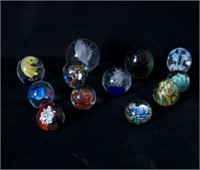 Collection of Vintage Art Glass Paperweights-12