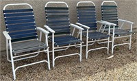 Z - LOT OF 4 FOLDING PATIO CHAIRS