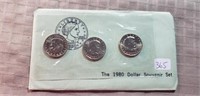 1980 3 Piece Dollar Souvenir Set