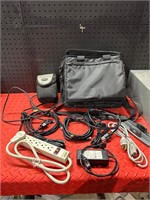 Computer bag with power strip & more