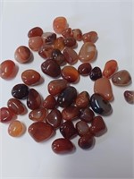 Lot of Mostly Carnelian Tumbled Polished Stones