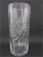Crystal Pinwheel Heavy Cut Vase 10"H x 4.25"D