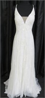 Adrianna Papell 40237 Size 16 Ivory/Nude
