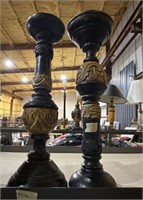 Pair of Metal Decorative Candle Holders