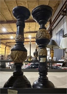 Pair of Metal Decorative Candle Holders
