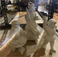 Ceramic White Girls, and Boy Figurines
