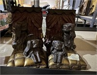 Pair of Resin Dog Imagery Bookends
