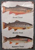 Trout Tin Sign