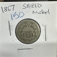 1867 SHIELD NICKEL