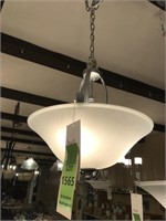 Large glass shade ceiling mounted fixture