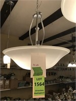 Large glass shade ceiling mounted fixture