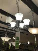 5 bulb open globe ceiling light fixture