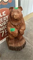 Wood Carved Bear 38” T