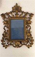 Antique brass photo frame, complete with the