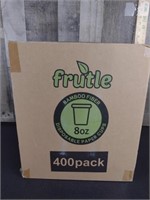 8 oz Bamboo Fiber Disposable Paper Cups 400 Count