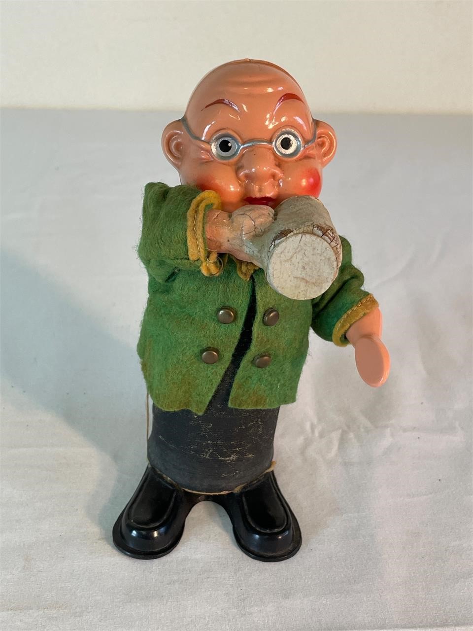 Antique German paper mache squeeze toy