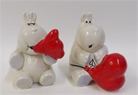 Enesco Hippos with Heart Balloons